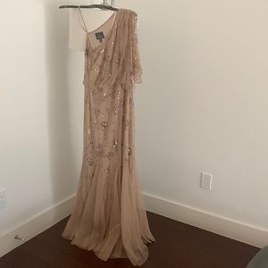 Adrianna Papell night dress one shoulder 36